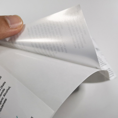El cosmético impermeable del papel cristal etiqueta la laminación claro nacarado de BOPP