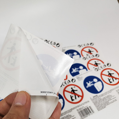 CMYK que imprime etiquetas autoadhesivas de cuidado vinilo de la seguridad de construcción de 60 x de 40m m