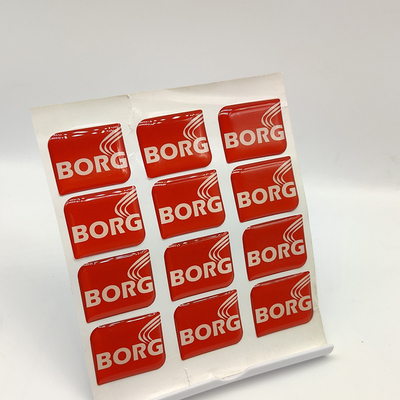 logotipo modificado para requisitos particulares etiquetas engomadas claras de epoxy de la bóveda de la resina de epoxy de las etiquetas engomadas de la PU 3D de 3M Adhesive