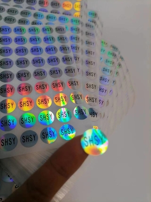 Las etiquetas engomadas olográficas fáciles del sello de la cáscara resisten la impresión ultravioleta vinilo impermeable durable