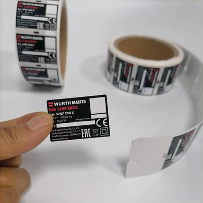 Etiquetas adhesivas PET personalizadas permanentes / extraíbles / reposicionables