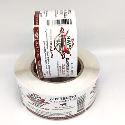 Etiquetas de alimentos y bebidas impermeables para el embalaje MOQ 1000pcs