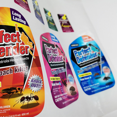 Prenda impermeable brillante Matte Lamination Sticker de las etiquetas CMYK de los productos químicos