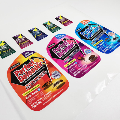 Prenda impermeable brillante Matte Lamination Sticker de las etiquetas CMYK de los productos químicos