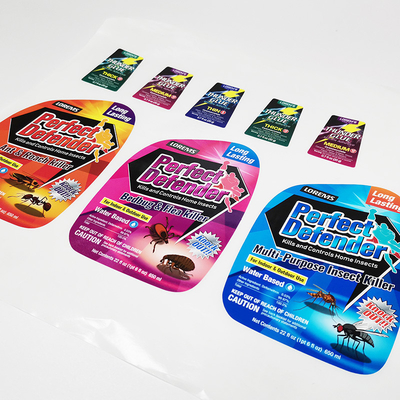 Prenda impermeable brillante Matte Lamination Sticker de las etiquetas CMYK de los productos químicos