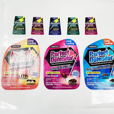 Prenda impermeable brillante Matte Lamination Sticker de las etiquetas CMYK de los productos químicos