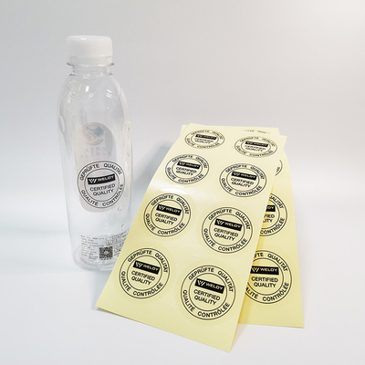 Logo Adhesive Label Stickers Clear de encargo bebe la taza BOPP alrededor de etiquetas del palillo del uno mismo