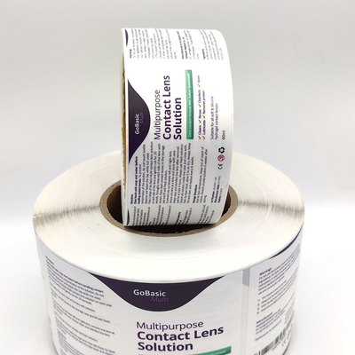 Flexo que imprime el rollo de la etiqueta adhesiva de la película de Matte Sticker Paper Rectangular BOPP