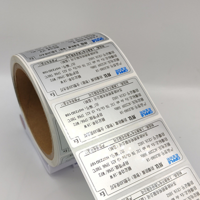 Papel brillante imprimible impermeable blanco sintético de la etiqueta engomada del vinilo BOPP de la etiqueta engomada