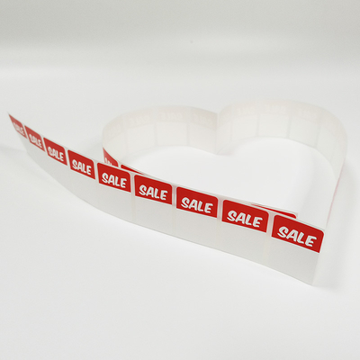 Papel imprimible impermeable claro programable de la etiqueta engomada de las etiquetas al por menor de encargo rectangulares de BOPP