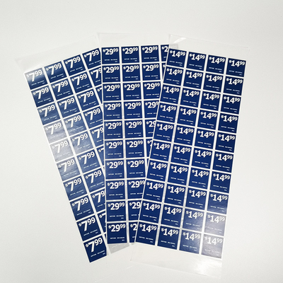Papel de imprenta rotatorio auto-adhesivo del vinilo de las etiquetas al por menor de encargo ovales rectangulares