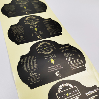 Hoja desprendible rectangular cortada con tintas de las etiquetas adhesivas de la comida de BOPP que sella etiquetas