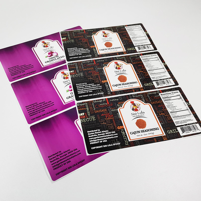 El etiquetado de paquete de la comida de CMYK Digitaces BOPP personalizó etiquetas autas-adhesivo