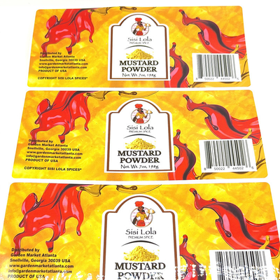 Etiquetas brillantes de Matt Laminated Self Adhesive Sticker de las etiquetas del acondicionamiento de los alimentos del código de barras