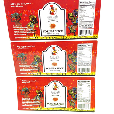 Etiquetas brillantes de Matt Laminated Self Adhesive Sticker de las etiquetas del acondicionamiento de los alimentos del código de barras