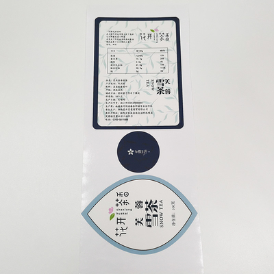 Las etiquetas CMYK de la botella de la bebida de Pantone cortaron a Juice Bottle Sticker con tintas