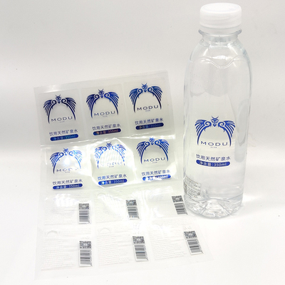 La botella olográfica de la bebida etiqueta BOPP filma la etiqueta transparente de la botella