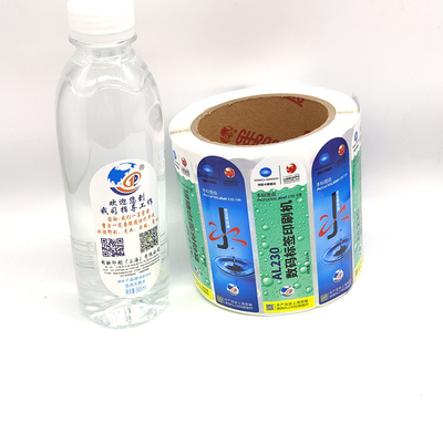 La botella rectangular de la bebida etiqueta la etiqueta clara de la botella de la bebida de BOPP CMYK
