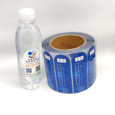 La botella rectangular de la bebida etiqueta la etiqueta clara de la botella de la bebida de BOPP CMYK