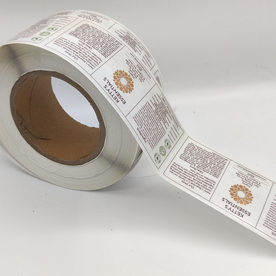 El cosmético impermeable claro de BOPP etiqueta el sellado metálico transparente de la hoja