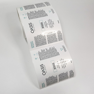 El cosmético impermeable del papel cristal etiqueta la laminación claro nacarado de BOPP