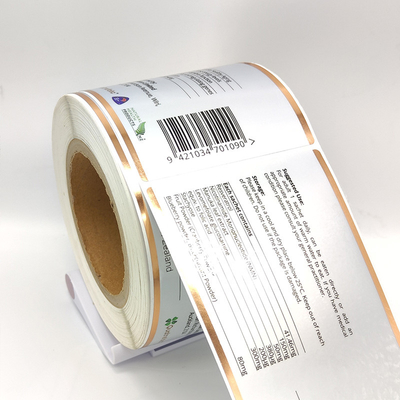 El producto cosmético del papel cristal etiqueta CMYK papel brillante imprimible de la etiqueta engomada