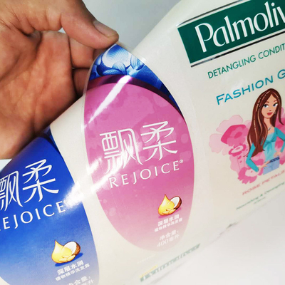 Papel brillante de la etiqueta engomada del vinilo de la etiqueta de BOPP del champú cosmético del diseño CMYK