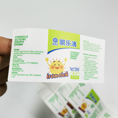 El holograma de Pharma del corte del beso etiqueta 30ml adhesivo Vial Labels de encargo