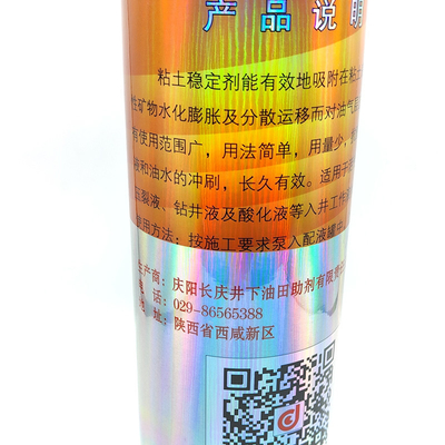 Laser Vial Hologram Waterproof Sticker Labels de las etiquetas de la seguridad de los productos químicos de CMYK