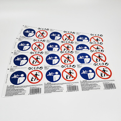CMYK que imprime etiquetas autoadhesivas de cuidado vinilo de la seguridad de construcción de 60 x de 40m m
