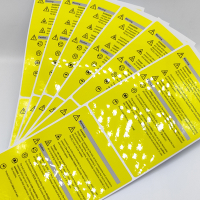 Papel industrial de la etiqueta engomada de la precaución de Matte Adhesive Anti Static Label CMYK