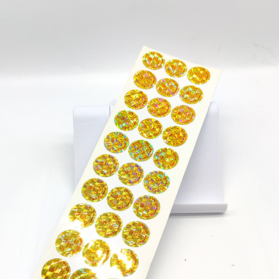 Etiqueta engomada rectangular falsificada anti impresa del holograma del oro del rollo de la etiqueta engomada del holograma