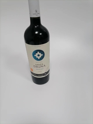 Etiquetas de botellas de vino de papel Cmyk Acabado mate de papel adhesivo