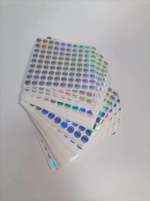 Las etiquetas engomadas olográficas fáciles del sello de la cáscara resisten la impresión ultravioleta vinilo impermeable durable