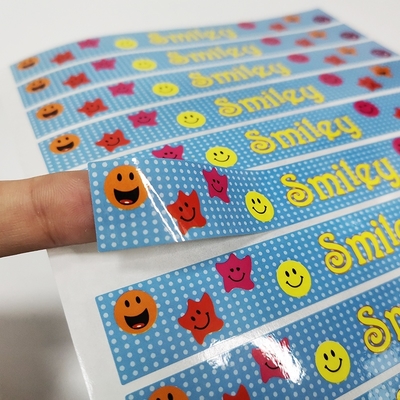 Acabado brillante de la etiqueta autoadhesiva reposicionable de impresión personalizada