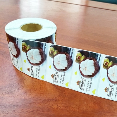 MOQ 1000pcs Etiquetas adhesivas para alimentos con impresión CMYK en forma cuadrada