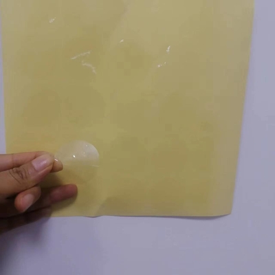Etiquetas adhesivas transparentes personalizadas para caja de sello o bolsa de sello