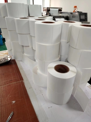 Papel térmico Embalaje Etiquetas pegatinas Rectangular Papel impermeable mate Vinilo